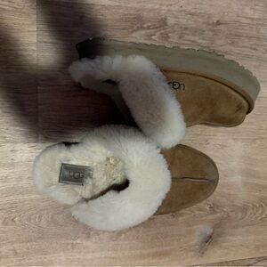 UGG Tan Platform Slippers